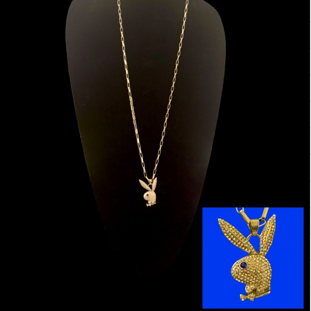 “The Bunny We Love” - Silver, iced necklace